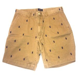 Ralph Lauren Pony Shorts Tan